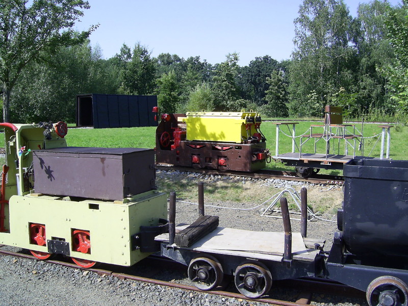 Einige Ausstellungsst&uuml;cke der AG Grubenbahn 2009