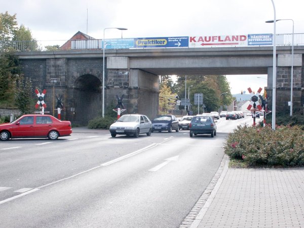 The subway crossing of the 'Reichenberg' line (view from the 'Zittau Stop' side).
