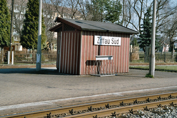 The restroom building of the station Zittau South