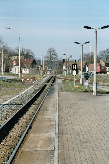View in direction to 'Zittau suburb'. In the forground cross the Friedensstra&szlig;e